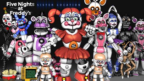 fnaf sister location characters|five nights at freddy's sister location.